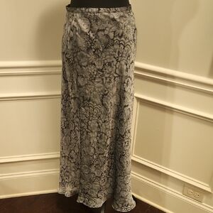 The Limited Black and Gray Floral Maxi Skirt